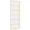Porta scorrevole Vidaxl 76x205 cm Clear ESG Glass e in oro in alluminio