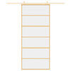 Porta scorrevole Vidaxl 90x205 cm Clear ESG Glass e in oro in alluminio
