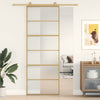 Porta scorrevole Vidaxl 76x205 cm in vetro ESG e oro in alluminio