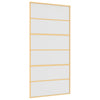 Vidaxl schuifdeur 102,5x205 cm mat esg-glas en aluminium goudkleurig