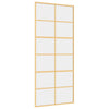 Porta scorrevole Vidaxl 90x205 cm Clear ESG Glass e in oro in alluminio