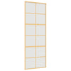 Porta scorrevole Vidaxl 76x205 cm in vetro ESG e oro in alluminio