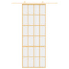 Porta scorrevole Vidaxl 76x205 cm Clear ESG Glass e in oro in alluminio
