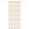 Porta scorrevole Vidaxl 90x205 cm Clear ESG Glass e in oro in alluminio