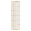 Vidaxl schuifdeur 76x205 cm mat esg-glas en aluminium goudkleurig