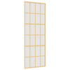 Porta scorrevole Vidaxl 76x205 cm in vetro ESG e oro in alluminio