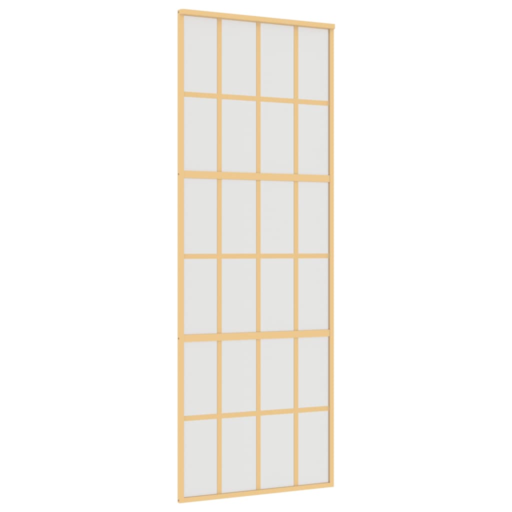 Porta scorrevole Vidaxl 76x205 cm in vetro ESG e oro in alluminio