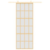 Vidaxl schuifdeur 76x205 cm mat esg-glas en aluminium goudkleurig