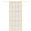 Vidaxl schuifdeur 90x205 cm mat esg-glas en aluminium goudkleurig