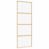 Porta scorrevole Vidaxl 76x205 cm Clear ESG Glass e in oro in alluminio