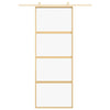 Porta scorrevole Vidaxl 76x205 cm Clear ESG Glass e in oro in alluminio