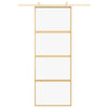 Porta scorrevole Vidaxl 76x205 cm Clear ESG Glass e in oro in alluminio