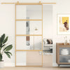 Porta scorrevole Vidaxl 90x205 cm Clear ESG Glass e in oro in alluminio