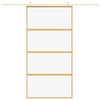 Vidaxl schuifdeur 102,5x205 cm helder esg-glas en aluminium goudkleur