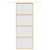 Vidaxl schuifdeur 76x205 cm mat esg-glas en aluminium goudkleurig