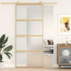 Vidaxl schuifdeur 90x205 cm mat esg-glas en aluminium goudkleurig
