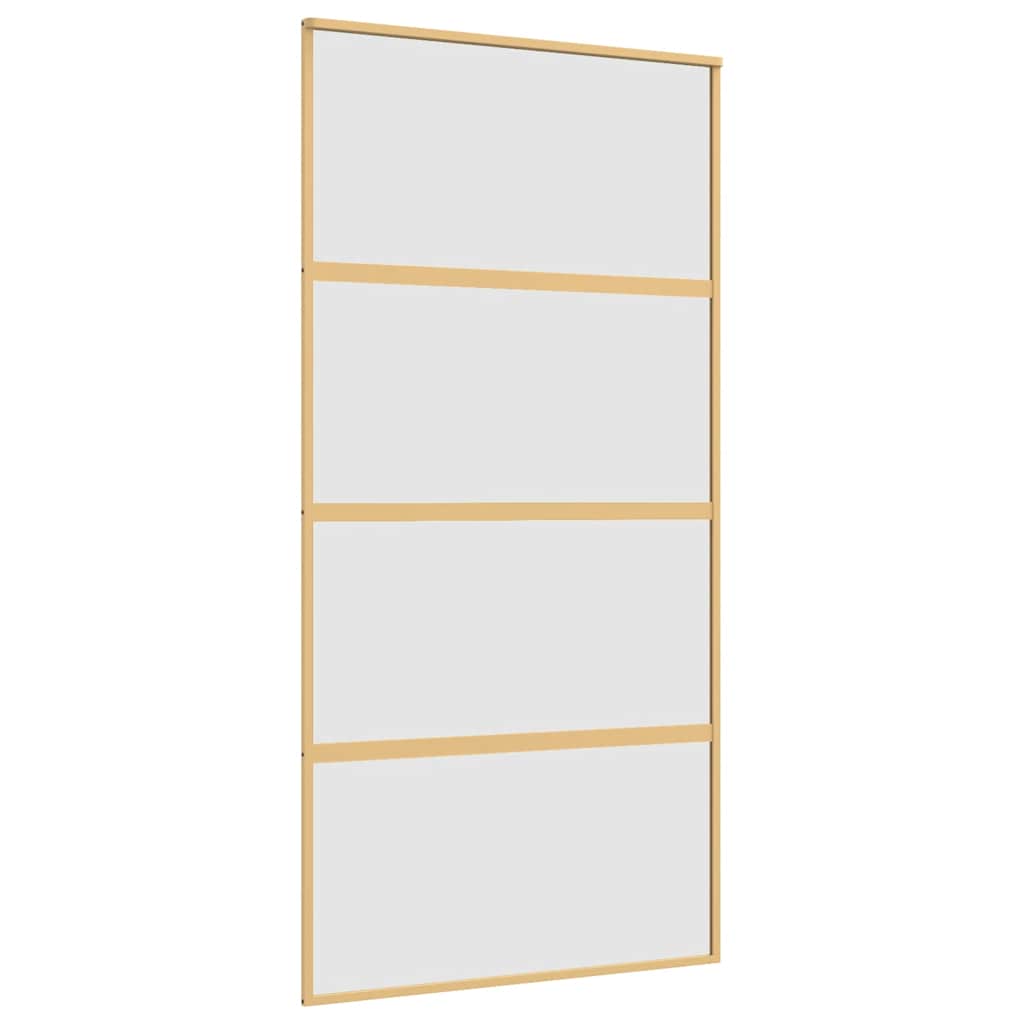 Porta scorrevole Vidaxl 102.5x205 cm vetro ESG e oro in alluminio