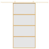 Porta scorrevole Vidaxl 102.5x205 cm vetro ESG e oro in alluminio