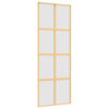 Porta scorrevole Vidaxl 76x205 cm in vetro ESG e oro in alluminio
