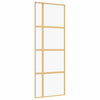 Porta scorrevole Vidaxl 76x205 cm Clear ESG Glass e in oro in alluminio