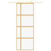 Porta scorrevole Vidaxl 76x205 cm Clear ESG Glass e in oro in alluminio