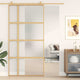 Puerta corredera de Vidaxl 102.5x205 cm de vidrio ESG mate y dorado de aluminio