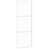 Porta scorrevole Vidaxl 76x205 cm in vetro indurito e bianco in alluminio