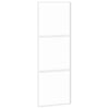 Porta scorrevole Vidaxl 76x205 cm in vetro indurito e bianco in alluminio