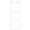 Porta scorrevole Vidaxl 76x205 cm in vetro indurito e bianco in alluminio