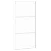 Porta scorrevole Vidaxl 102.5x205 cm in vetro indurito e bianco in alluminio