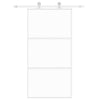 Vidaxl schuifdeur 102,5x205 cm gehard glas en aluminium wit
