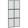 Porta scorrevole Vidaxl 102.5x205 cm in vetro indurito e nero in alluminio