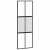 Porta scorrevole Vidaxl 76x205 cm in vetro indurito e nero in alluminio