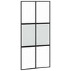 Porta scorrevole Vidaxx 102,5x205 cm vetro temperato e alluminio nero