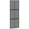 Porta scorrevole Vidaxl 76x205 cm in vetro indurito e nero in alluminio