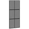 Vidaxl schuifdeur 90x205 cm gehard glas en aluminium zwart