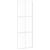 Vidaxl schuifdeur 76x205 cm gehard glas en aluminium wit