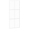 Porta scorrevole Vidaxl 90x205 cm in vetro temprato e bianco in alluminio