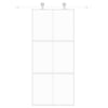 Vidaxl schuifdeur 90x205 cm gehard glas en aluminium wit