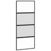 Porta scorrevole Vidaxl 90x205 cm in vetro indurito e nero in alluminio