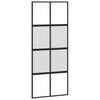 Porta scorrevole Vidaxl 90x205 cm in vetro indurito e nero in alluminio