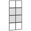 VidaXL Schuifdeur 102,5x205 cm gehard glas en aluminium zwart