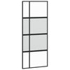 Porta scorrevole Vidaxl 90x205 cm in vetro indurito e nero in alluminio