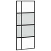 Porta scorrevole Vidaxl 90x205 cm in vetro indurito e nero in alluminio