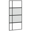Puerta corredera Vidaxl 102.5x205 cm de vidrio endurecido y negro de aluminio