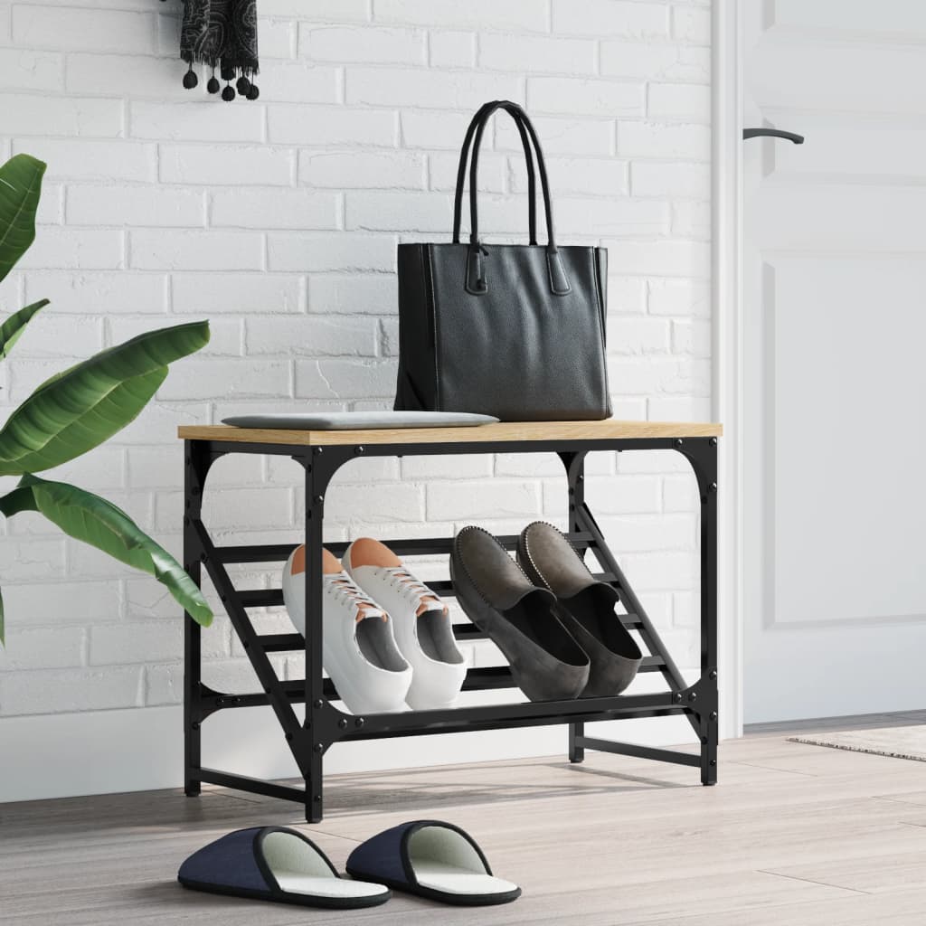 Vidaxl Shoe Rack 60x30x45 cm de madera procesada Sonoma Oak coloreed