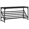 Vidaxl Shoe Rack 90x30x45 cm de madera procesada Negro