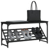 Vidaxl Shoe Rack 90x30x45 cm de madera procesada Negro