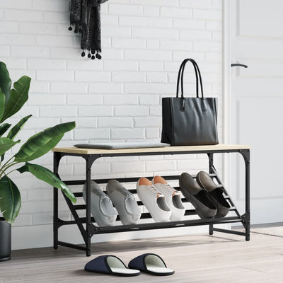 VIDAXL Spaciatura da scarpe 90x30x45 cm Colorato di quercia in legno trasformata in legno