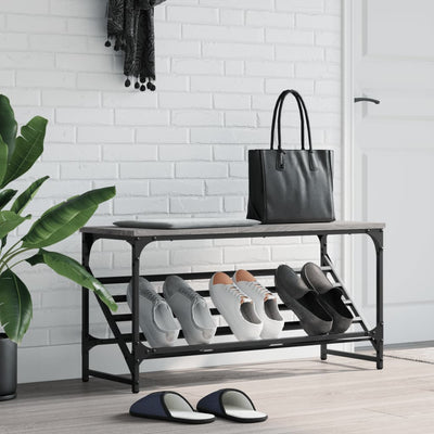VIDAXL Schermo scarpe 90x30x45 cm Proprietà in legno Sonoma Oak Colorato